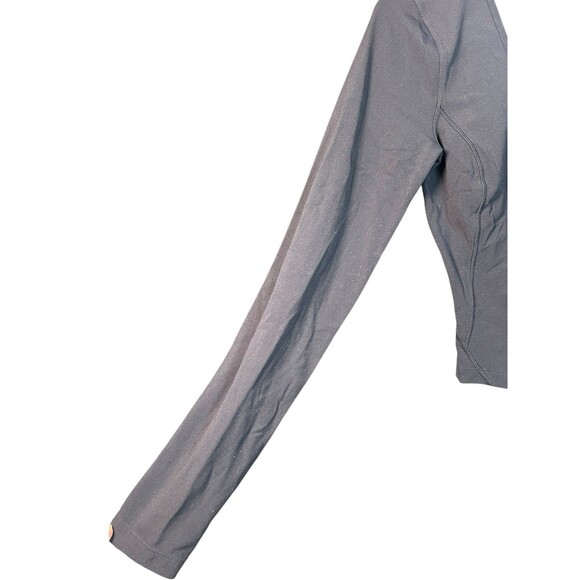 Lululemon Align Long Sleeve Crop Top V Neck‎ Nulu Stretch Solid Black sz 4 - Picture 4 of 10